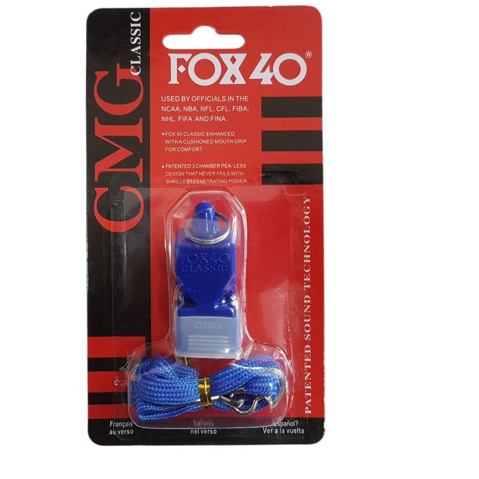  Fox 40 Sifflet Arbitre  - En Plastique - Bleu..