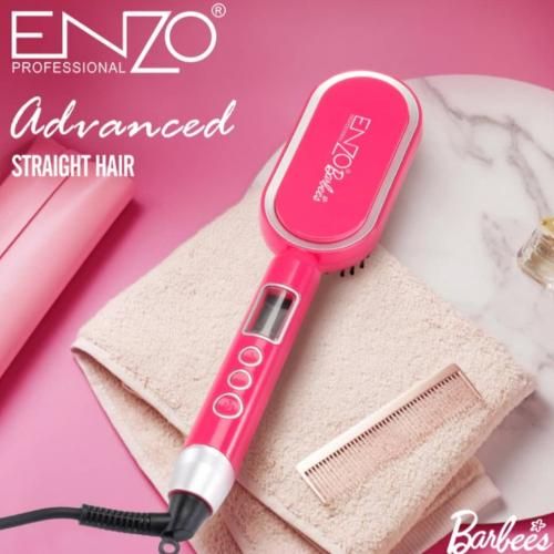  ENZO PROFESSIONAL Peigne Pour Cheveux Chauffante Lissante Pro 988F° Advanced BARBIE