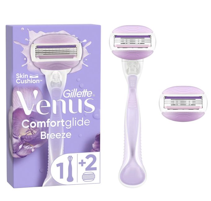  Gillette Rasoir Femme – Venus - Comfortglide Breeze  + 02 recharges