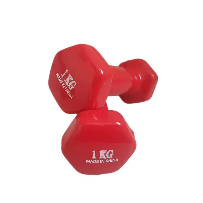  Haltères 1 Kg - 2 Pièces - Rouge