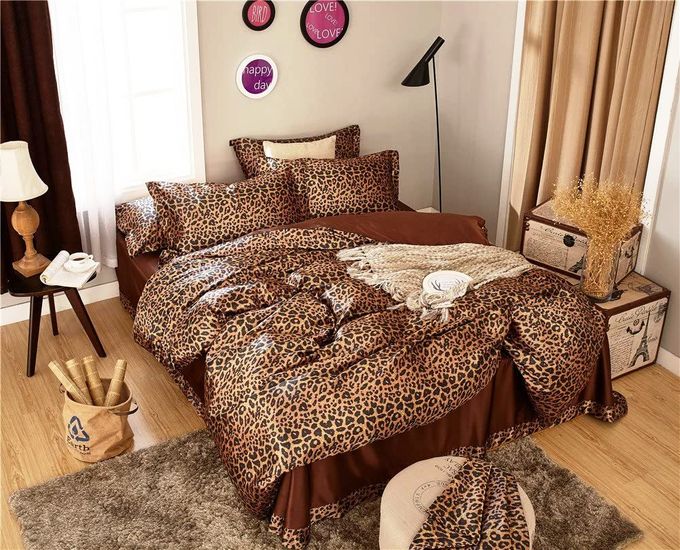  CASA-DJIJOU Parure de lit de luxe ultra douce- imprimé léopard