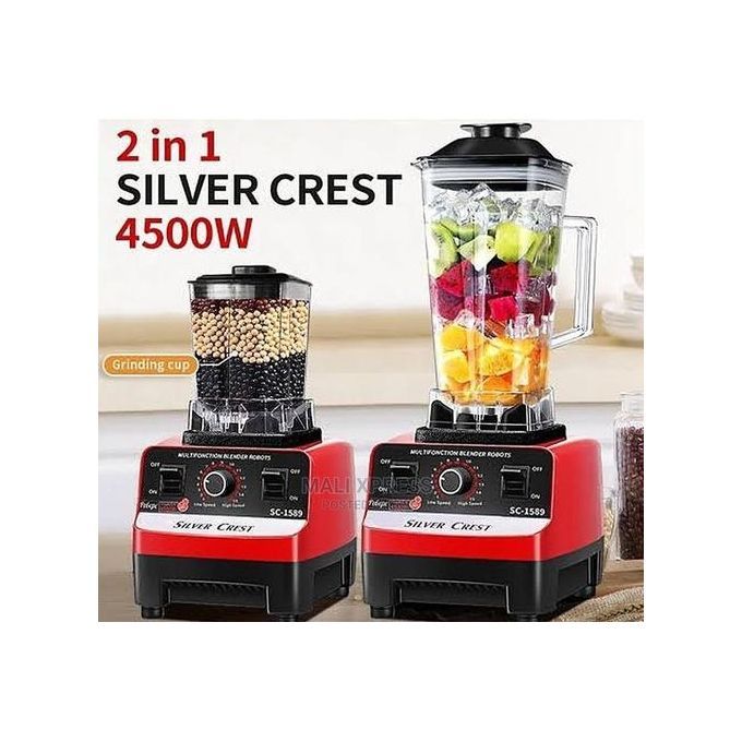  SILVERCREST GERMANY Blender 2 en 1 Ultra Puissant 2L 4500W Silver Crest SC-1589