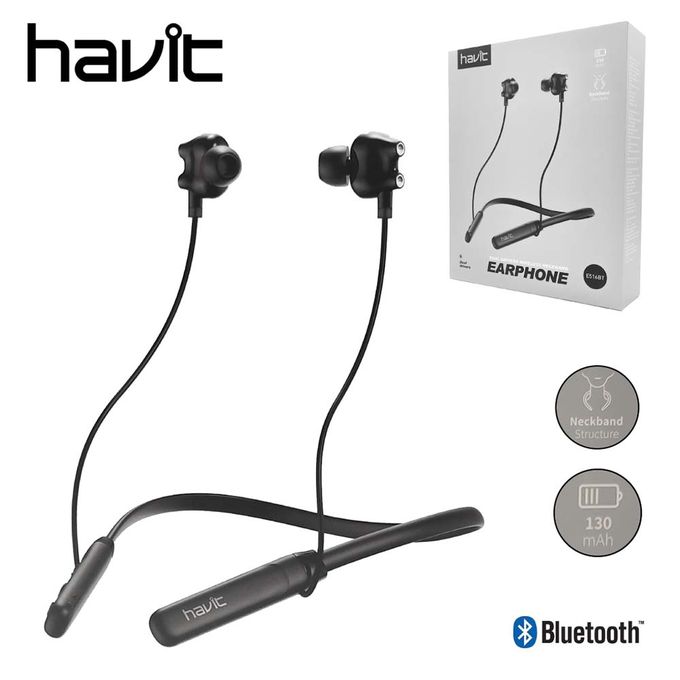  Havit Ecouteur Sans-Fil Wireless Earphone Bluetooth 5.0 E516Bt Tour De Cou Sport