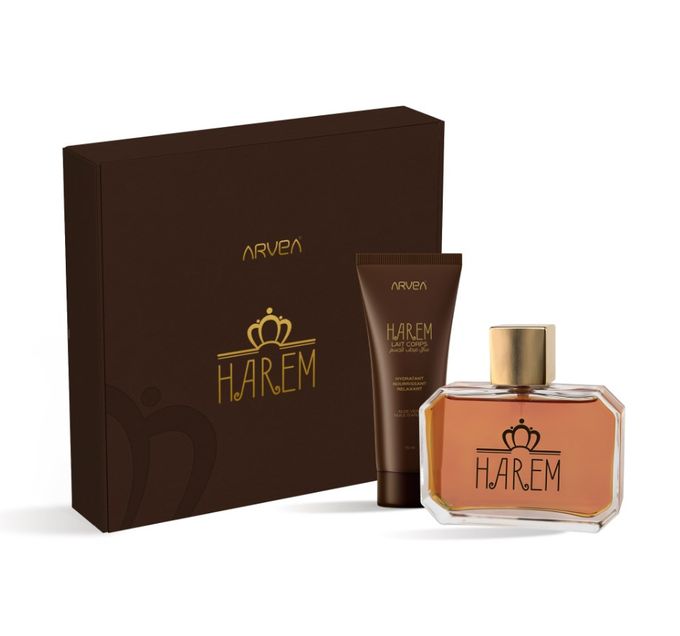  Arvea COFFRET PARFUM HAREM, Parfums Pour Femmes, Lait de Corps