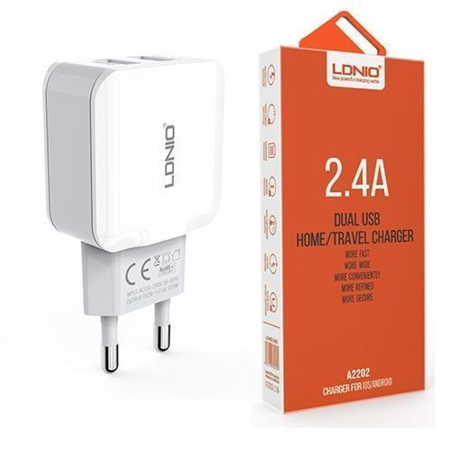  Ldnio Chargeur  - Fast Charge - Micro Usb  - A2202 - 2Xusb - Blanc