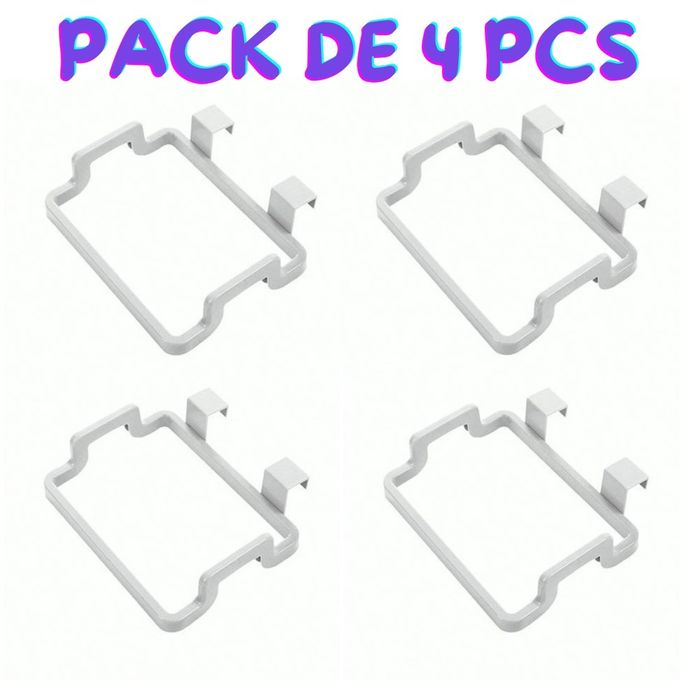  PACK 4 Porte Sac Poubelle  - Blanc Cassé