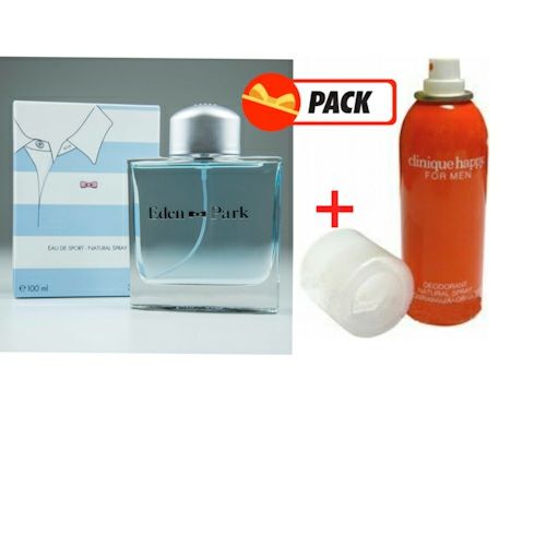  Pack Eau De Sport Pour Homme 100Ml + Happy Deodorant Spray - For Men - 200 Ml -