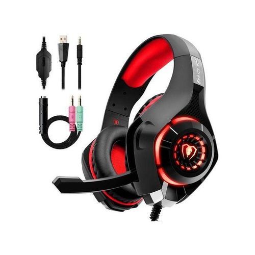  Beexcellent Casque Pro Gaming Avec Microphone Lumineux Pour Pc Mobile Ps4 Ps3 Android smartphone - GM-1