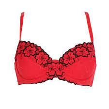  Soutien Gorge -Silke-cotton du luxe-Rouge-Noir