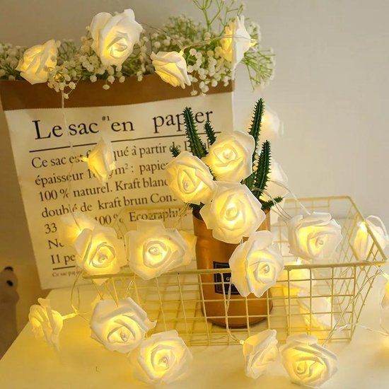  Fantes Guirlande Lumineuse LED à Piles Motif Fleurs