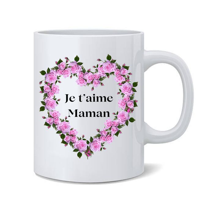  Mug personnalisé, je t'aime maman