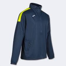  Joma VESTE IMPERMÉABLE TRIVOR - BLEU MARINE / JAUNE FLUO