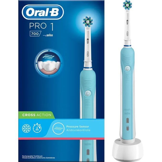  Oral B Brosse À Dents Électrique Rechargeable Pro 1 700 Bleu