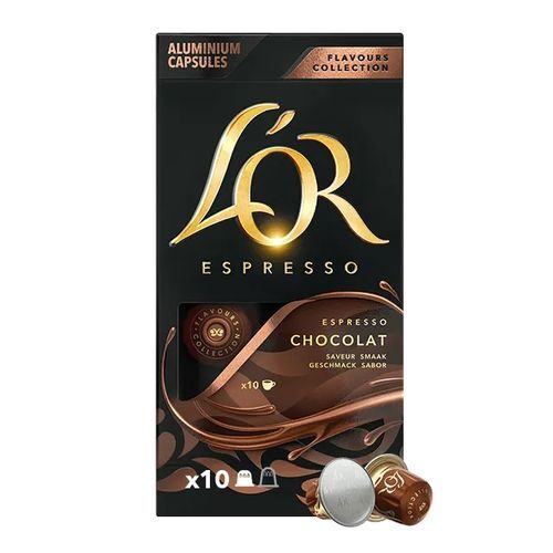  L'Or Capsules Café Intensité 8 - Chocolat - T10 (Compatible Nespresso)