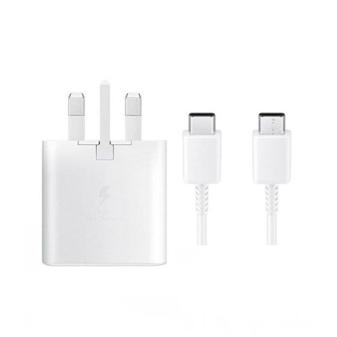  Samsung Adaptateur Secteur USB‑C 25 W (pour SAMSUNG) - prise anglaise - Blanc