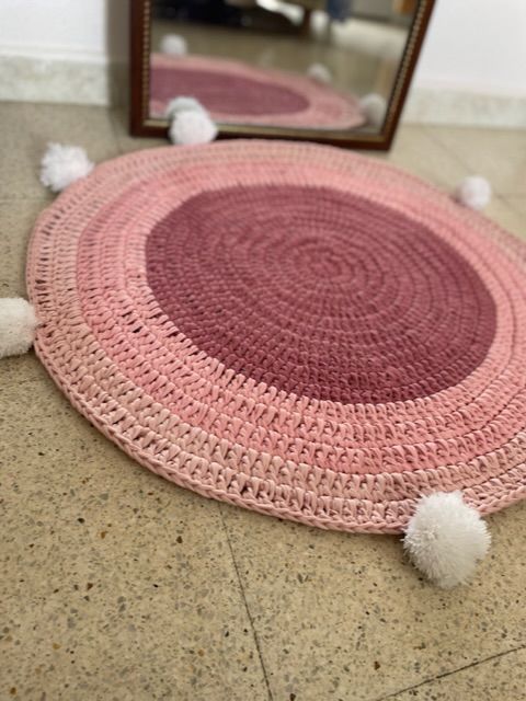  Tapis décoratif en crochet