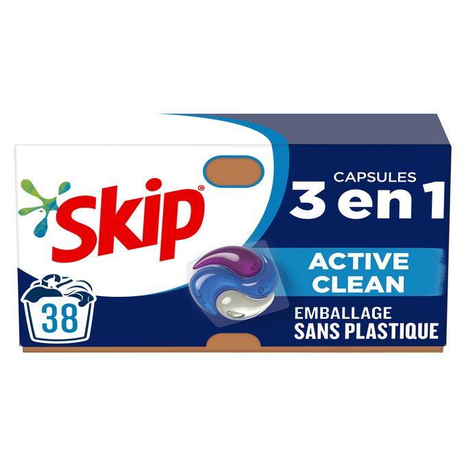  Skip Lessive Capsules 3en1 Active Clean