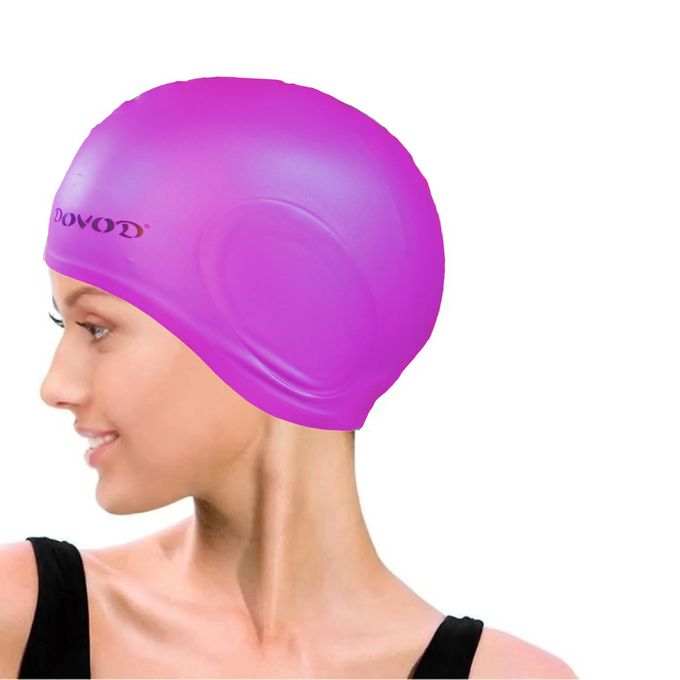  Dovod Bonnet Piscine Protection Oreille - 3D Silicone Imperméable -Violet