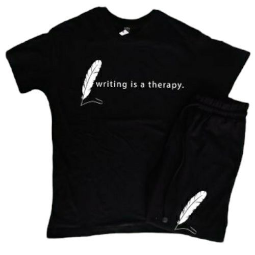  Ensemble writing is a therapy - T-Shirt & short- Noir