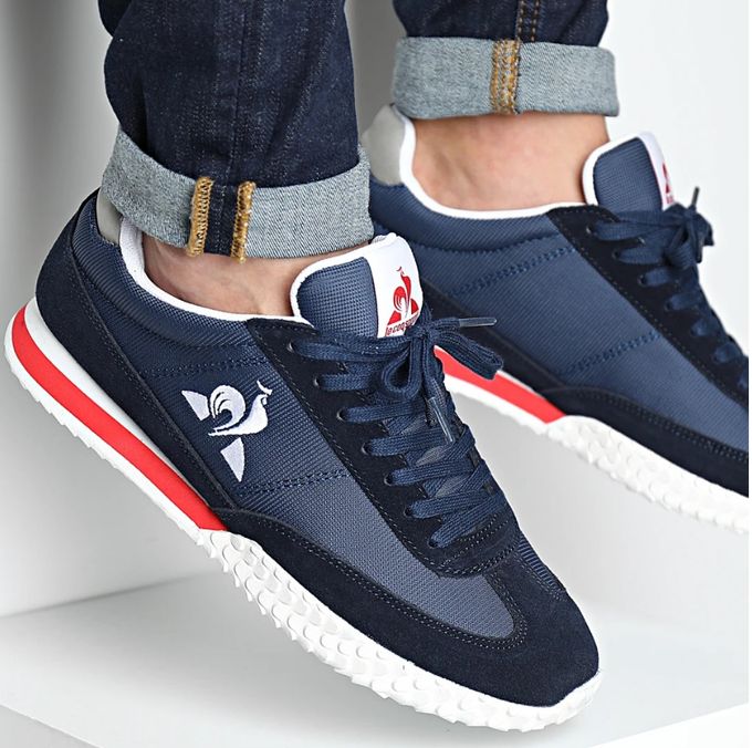  Le Coq Sportif Basket Homme Sneakers VELOCE Tricolor Anti-dérapante Tendance Confortable - Bleu