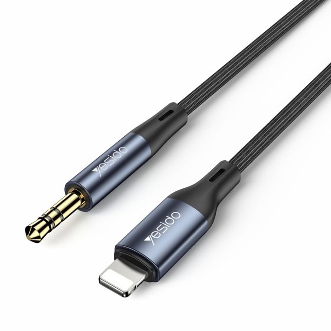  Yesido Câble adaptateur audio  Lightning vers AUX 3,5 mm