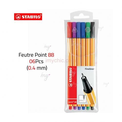  Stabilo Feutre Point 88 de 06 Pcs Fine Stabilo 88/6