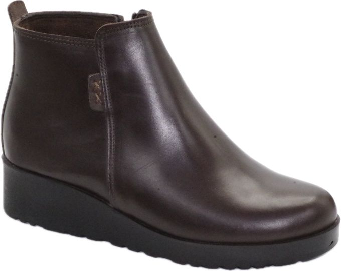  Chaussures Chelsea Pour Femme En Cuir - Marron Foncé