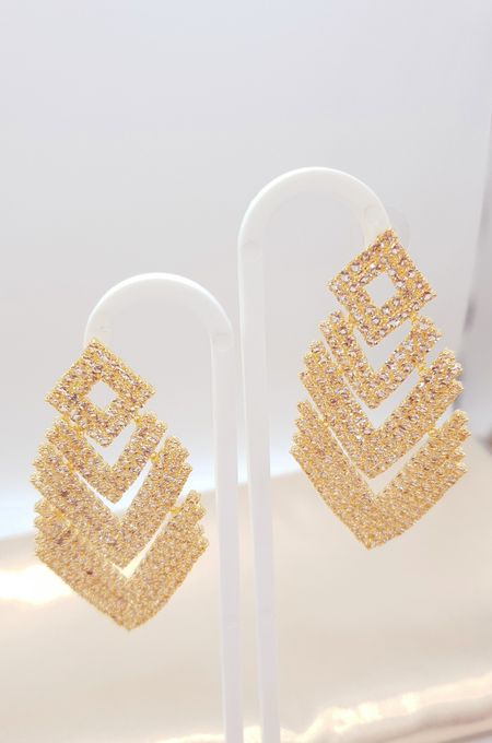  Fashion Jewelery Boucles D'oreilles -Strass -dorées