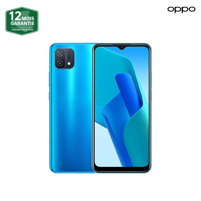  Oppo A16k (4Go, 64Go) - Bleu  - 6.52" Lcd 60Hz, 13Mp , 12 Mois De Garantie