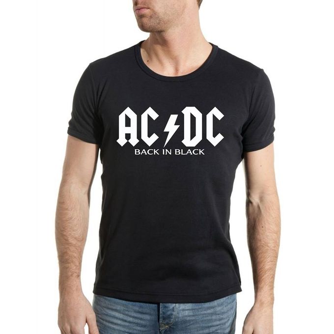  T&S T-Shirt Homme - ACDC - Back In Black - Noir