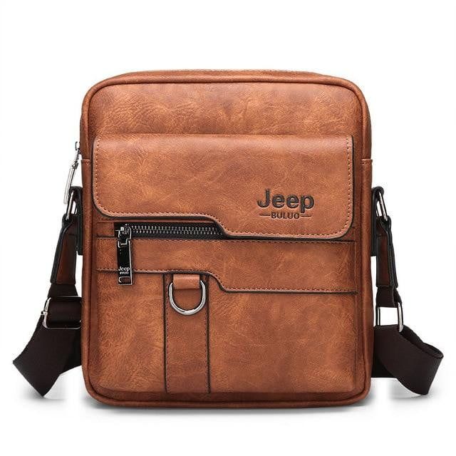  Jeep Buluo Sac à bandoulière pour hommes, Sacoche en croûte de cuir ,Sacoche latérale rétro