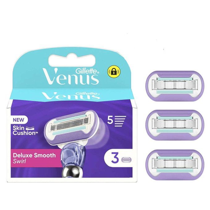  Gillette Pack 3 Recharges pour Rasoir Femme -  VENUS Deluxe Smooyh Swirl