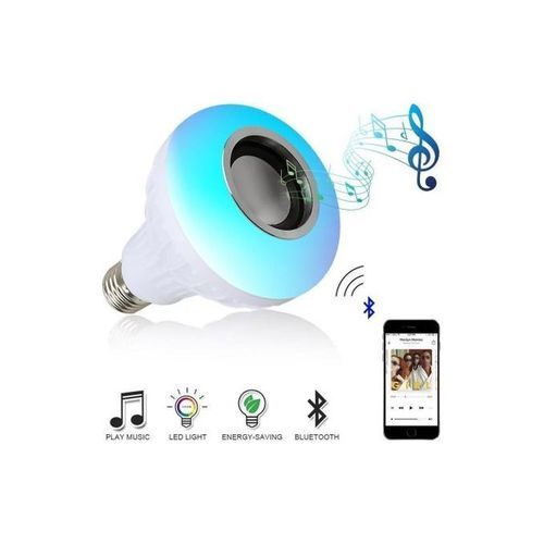  Ampoule Led - Haut Parleur - Bluetooth -Multicolore
