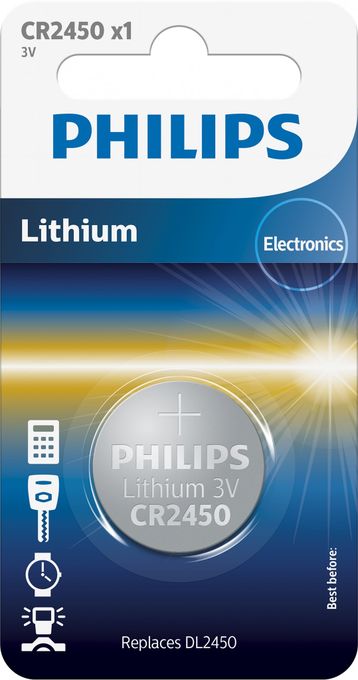  Philips Pile Lithium 3 V 3 G 40 X 60 X 6 Mm Cr2450