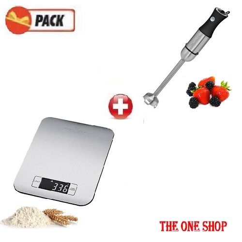  Proficook Pack Bras mixeur PC-SM 1094 1000 W + Balance de cuisine Pc-Kw 1061 Silver