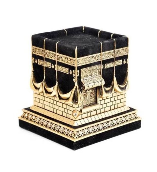  Kaaba-Bibelot 3D enduite de cuir ,Musulman Miniature en Polyester