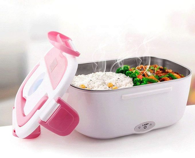  Boite À Déjeuner Chauffante Électrique Inoxydable Lunch Box - 220V 40W - Rose