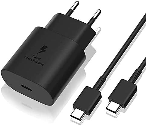  Samsung Chargeur Samsung Type-C Ultra rapide EP-TA800 25W Noir Original - 25W - CABLE Type C to C - Noir