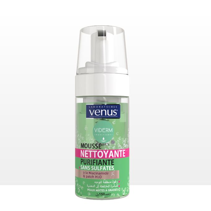  Venus Mousse Nettoyante Viderm Peaux mixtes à grasses 150ml