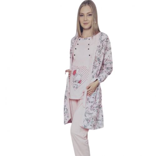 Ensemble Pyjama Femme De Grossesse Et Allaitement Monika - Rouge - Prix en  Algérie