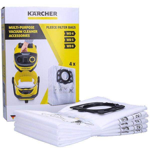  Karcher 4 Sacs  Filtre Aspirateur  Home & Garden- Wd4/5/6 -Gris