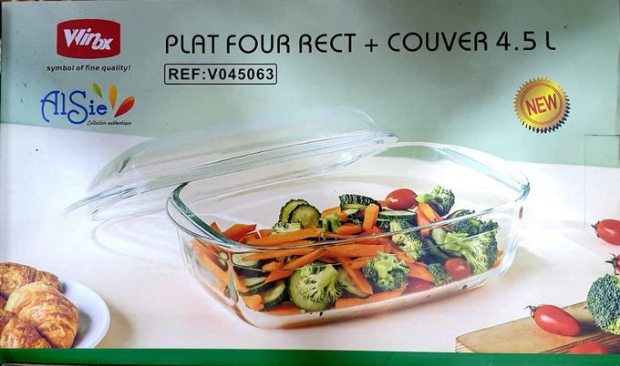  Alsie Plateau A Four En Verre rect +couver-4.5 L