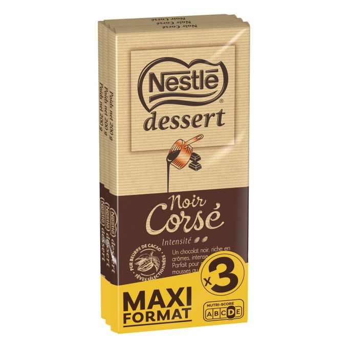  NESTLE Dessert Chocolat noir corsé Maxi format (3x200g)