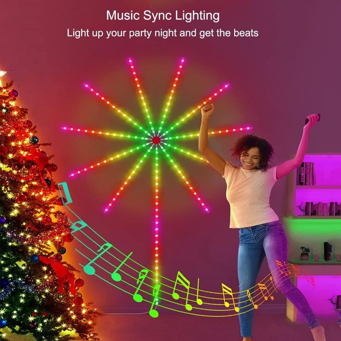 Bande lumineuse LED RGB jeux de lumière feux d’artifice, décorations