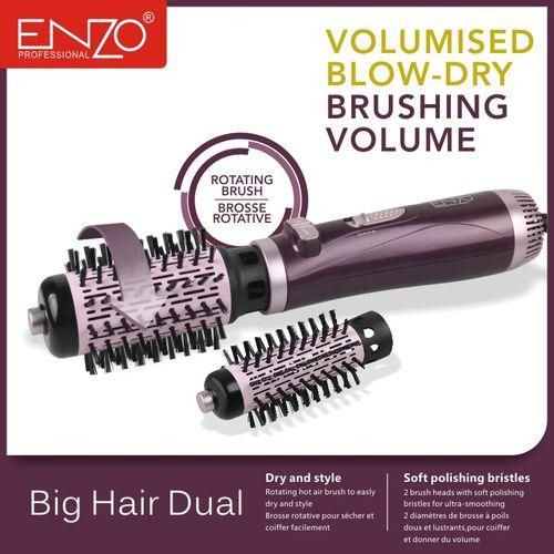  ENZO PROFESSIONAL Brosse Chauffante Rotative Pneumatique 1000W - EN-747 - Violet