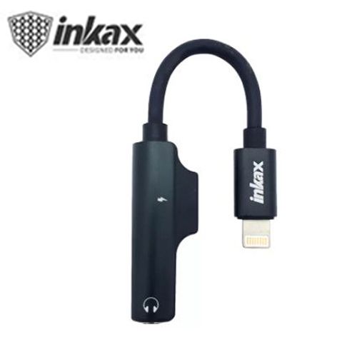  Inkax Lightning Audio Adapter Support Adaptateur Chargeur + Ecouteur - Noir