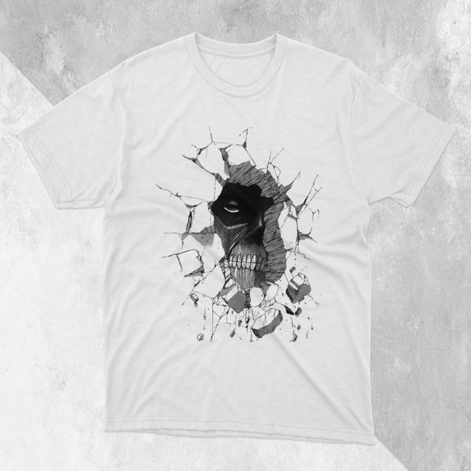  t-shirt unisexe Attack on Titan Eren Yeager blanc