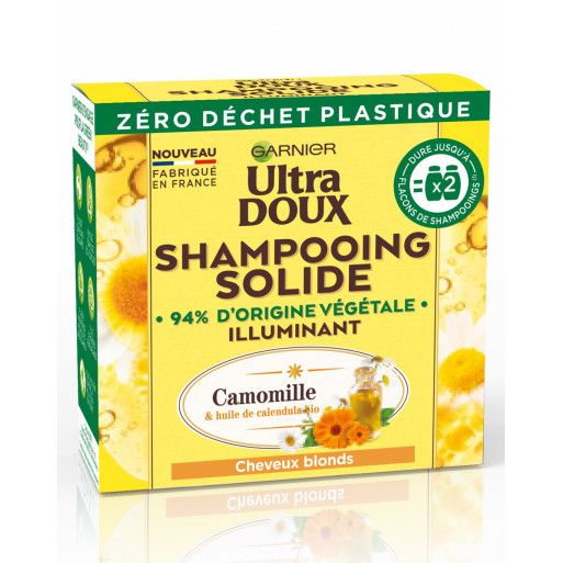  Garnier ULTRA DOUX SHAMPOING SOLIDE ILLUMINANT À LA CAMOMILLE