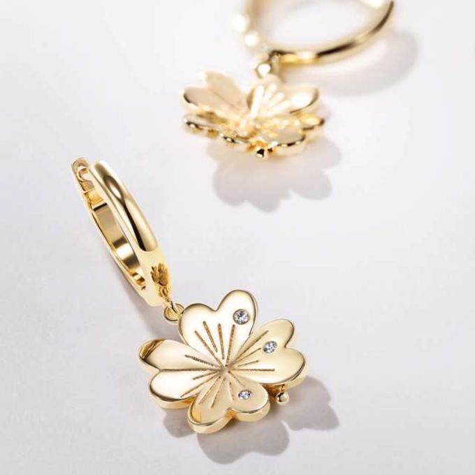  NORRSKEN Lucky Clover Earrings - Doré