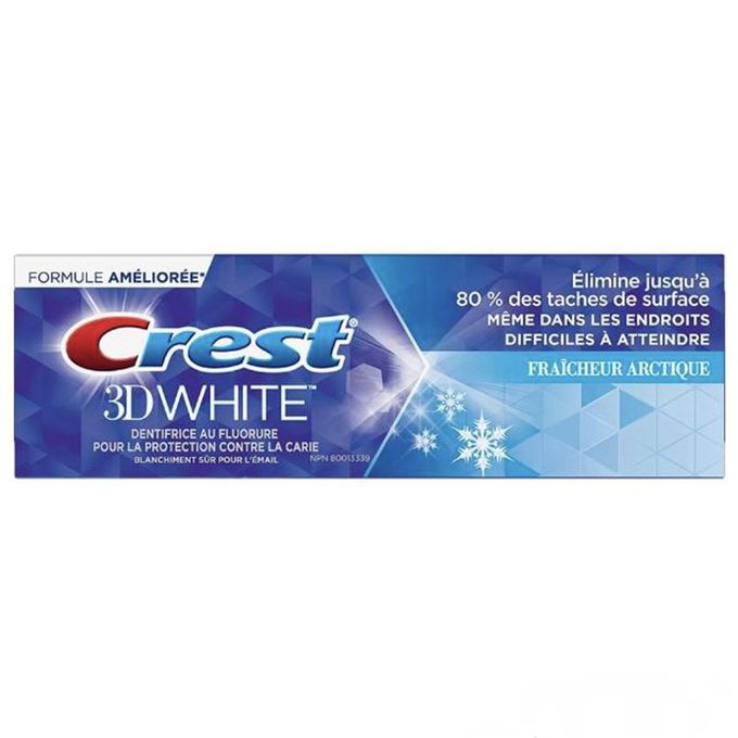  Crest 3D Dentifrice  3d White Fraîcheur Arctique 135ml